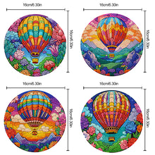 Load image into Gallery viewer, 4Pcs Diamond Painting Placemat Hot Air Balloon and Flower Art Craft Supplies

