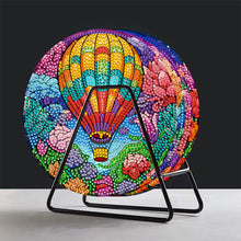 Load image into Gallery viewer, 4Pcs Diamond Painting Placemat Hot Air Balloon and Flower Art Craft Supplies
