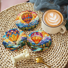 Load image into Gallery viewer, 4Pcs Diamond Painting Placemat Hot Air Balloon and Mountain Art Craft Supplies

