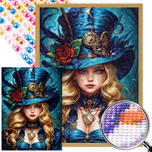 Load image into Gallery viewer, AB Diamond Painting - Full Round - Blonde steampunk girl (40*55CM)
