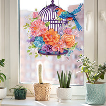 Load image into Gallery viewer, Acrylic Special Shape Flower Birdcage Rhinestone Diamond Art Pendants for Wall
