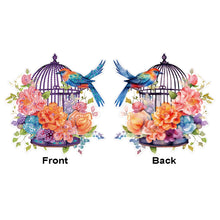 Load image into Gallery viewer, Acrylic Special Shape Flower Birdcage Rhinestone Diamond Art Pendants for Wall

