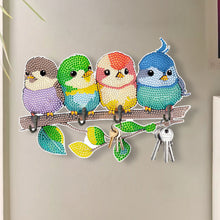 Load image into Gallery viewer, Bird DIY Diamond Painting Art Hooks Punch Free with 4 Hooks for Beginners Adults
