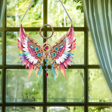 Load image into Gallery viewer, Acrylic Special Shape Colorful Wing Diamond Painting Pendant for Wall Window
