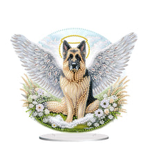 Load image into Gallery viewer, Acrylic Winged Dog Table Top Diamond Painting Ornament Kits Home Bedroom Decor
