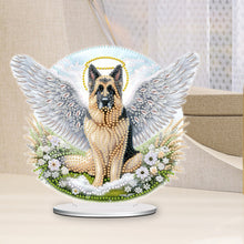 Load image into Gallery viewer, Acrylic Winged Dog Table Top Diamond Painting Ornament Kits Home Bedroom Decor
