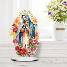 Load image into Gallery viewer, Acrylic Virgin Mary Desktop Diamond Art Kits Diamond Painting Home Ornaments Kit
