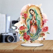 Load image into Gallery viewer, Acrylic Virgin Mary Desktop Diamond Art Kits Diamond Painting Home Ornaments Kit
