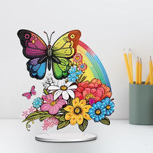 Load image into Gallery viewer, Acrylic Rainbow Butterfly Diamond Painting Desktop Ornaments Kit Home Decoration
