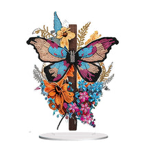 Load image into Gallery viewer, Acrylic Cross Butterfly Diamond Painting Desktop Ornaments Kit Home Decoration
