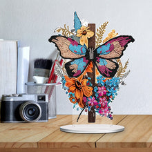 Load image into Gallery viewer, Acrylic Cross Butterfly Diamond Painting Desktop Ornaments Kit Home Decoration
