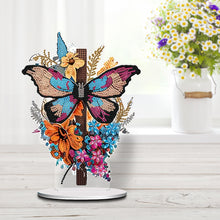 Load image into Gallery viewer, Acrylic Cross Butterfly Diamond Painting Desktop Ornaments Kit Home Decoration
