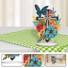 Load image into Gallery viewer, Acrylic Cross Butterfly Diamond Painting Desktop Ornaments Kit Home Decoration
