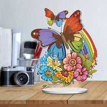 Load image into Gallery viewer, Acrylic Rainbow Butterfly Diamond Painting Desktop Ornaments Kit Home Decoration
