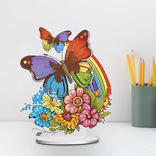 Load image into Gallery viewer, Acrylic Rainbow Butterfly Diamond Painting Desktop Ornaments Kit Home Decoration
