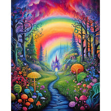 Load image into Gallery viewer, Diamond Painting - Full Round - Forest Rainbow Castle (40*50CM)
