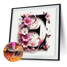 Load image into Gallery viewer, Diamond Painting - Full Round - Daisy Butterfly Letter E (30*30CM)
