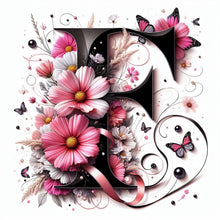 Load image into Gallery viewer, Diamond Painting - Full Round - Daisy Butterfly Letter F (30*30CM)
