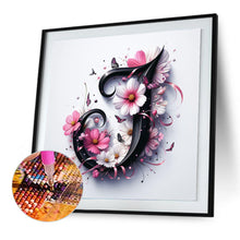Load image into Gallery viewer, Diamond Painting - Full Round - Daisy Butterfly Letter J (30*30CM)
