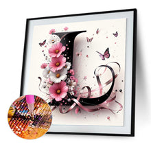 Load image into Gallery viewer, Diamond Painting - Full Round - Daisy butterfly letter L (30*30CM)
