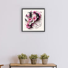 Load image into Gallery viewer, Diamond Painting - Full Round - Daisy Butterfly Letter P (30*30CM)
