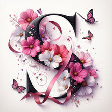 Load image into Gallery viewer, Diamond Painting - Full Round - Daisy Butterfly Letter S (30*30CM)
