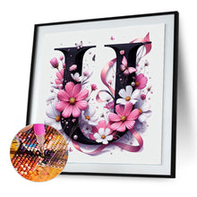 Load image into Gallery viewer, Diamond Painting - Full Round - Daisy Butterfly Letter U (30*30CM)
