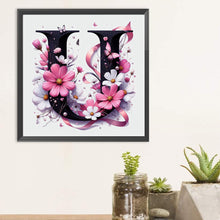 Load image into Gallery viewer, Diamond Painting - Full Round - Daisy Butterfly Letter U (30*30CM)

