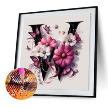 Load image into Gallery viewer, Diamond Painting - Full Round - Daisy Butterfly Letter W (30*30CM)
