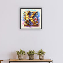 Load image into Gallery viewer, Diamond Painting - Full Round - Honey letter K (30*30CM)
