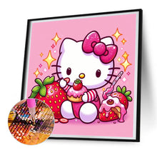 Load image into Gallery viewer, Diamond Painting - Full Round - HelloKitty¡¤Strawberry Bread (30*30CM)
