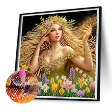 Load image into Gallery viewer, Diamond Painting - Partial Special Shaped - blonde long hair girl (30*30CM)
