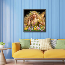 Load image into Gallery viewer, Diamond Painting - Partial Special Shaped - blonde long hair girl (30*30CM)
