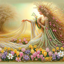 Load image into Gallery viewer, Diamond Painting - Partial Special Shaped - blonde long hair girl (30*30CM)
