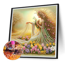 Load image into Gallery viewer, Diamond Painting - Partial Special Shaped - blonde long hair girl (30*30CM)
