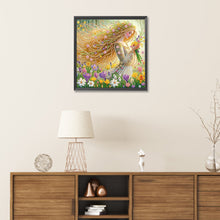 Load image into Gallery viewer, Diamond Painting - Partial Special Shaped - blonde long hair girl (30*30CM)
