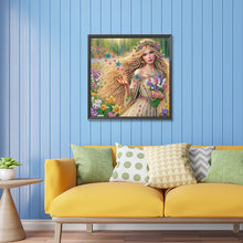 Load image into Gallery viewer, Diamond Painting - Partial Special Shaped - blonde long hair girl (30*30CM)
