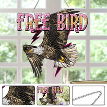Load image into Gallery viewer, Acrylic Special Shape Free Eagle Diamond Painting Pendant for Home Wall Window
