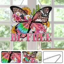 Load image into Gallery viewer, Acrylic Special Shape Butterfly Diamond Painting Pendant for Home Wall Window
