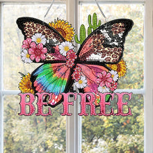 Load image into Gallery viewer, Acrylic Special Shape Butterfly Diamond Painting Pendant for Home Wall Window
