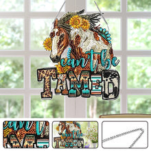 Load image into Gallery viewer, Acrylic Special Shape Horse Diamond Painting Pendant for Home Wall Window
