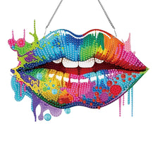 Load image into Gallery viewer, Acrylic Special Shape Colorful Lip Diamond Art Pendant Art Crafts Supplies
