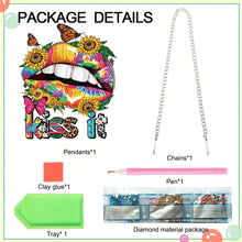 Load image into Gallery viewer, Acrylic Special Shape Sunflower Lip Diamond Art Pendant Art Crafts Supplies
