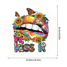 Load image into Gallery viewer, Acrylic Special Shape Sunflower Lip Diamond Art Pendant Art Crafts Supplies
