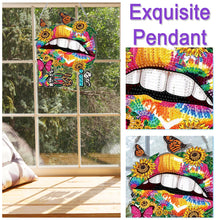 Load image into Gallery viewer, Acrylic Special Shape Sunflower Lip Diamond Art Pendant Art Crafts Supplies
