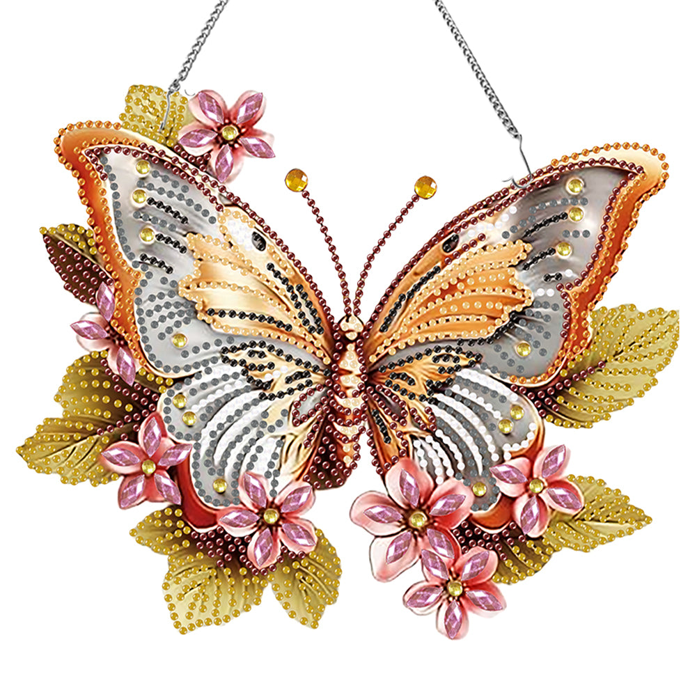 Acrylic Special Shape Butterfly Diamond Painting Hanging Pendant for Art Crafts