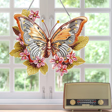 Load image into Gallery viewer, Acrylic Special Shape Butterfly Diamond Painting Hanging Pendant for Art Crafts
