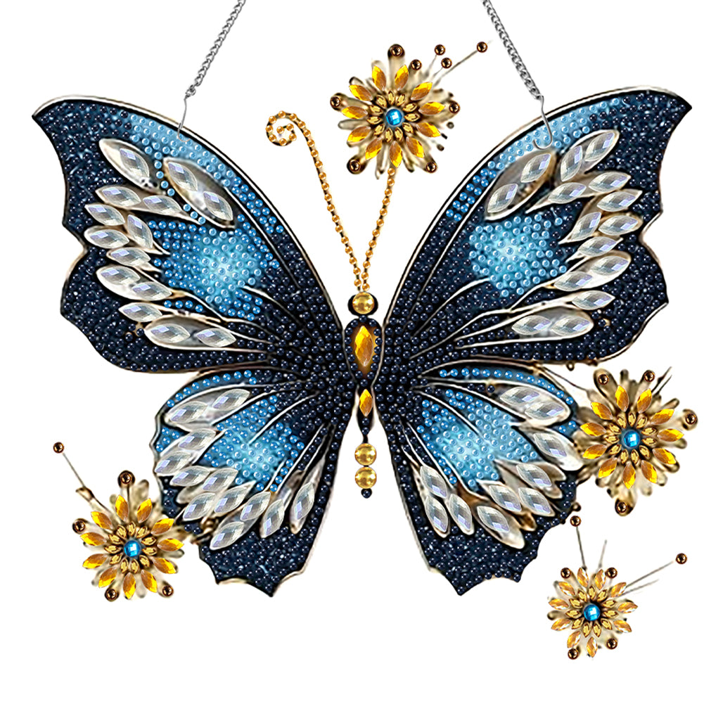 Acrylic Special Shape Butterfly Diamond Painting Hanging Pendant for Art Crafts