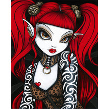Load image into Gallery viewer, AB Diamond Painting - Full Round - Red-haired elf girl (40*50CM)
