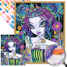 Load image into Gallery viewer, AB Diamond Painting - Full Round - Mysterious elf girl (40*50CM)
